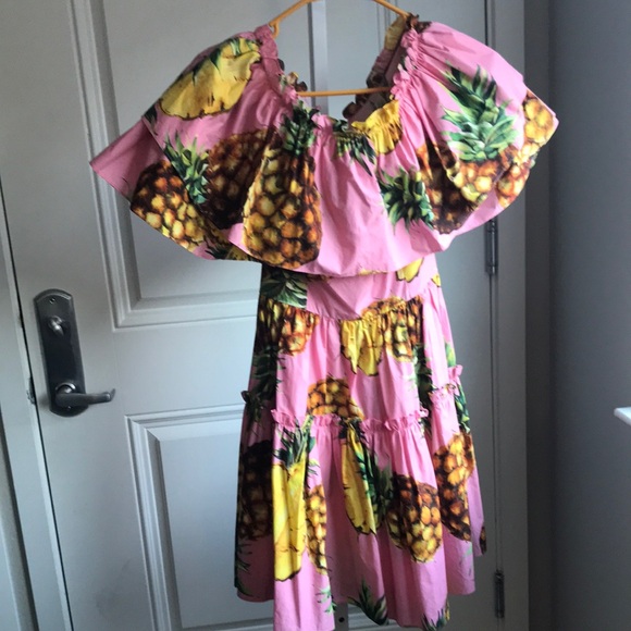 Dolce & Gabbana Dresses & Skirts - Like new Dolce&gabbana Pink Dress with Pineapple Print